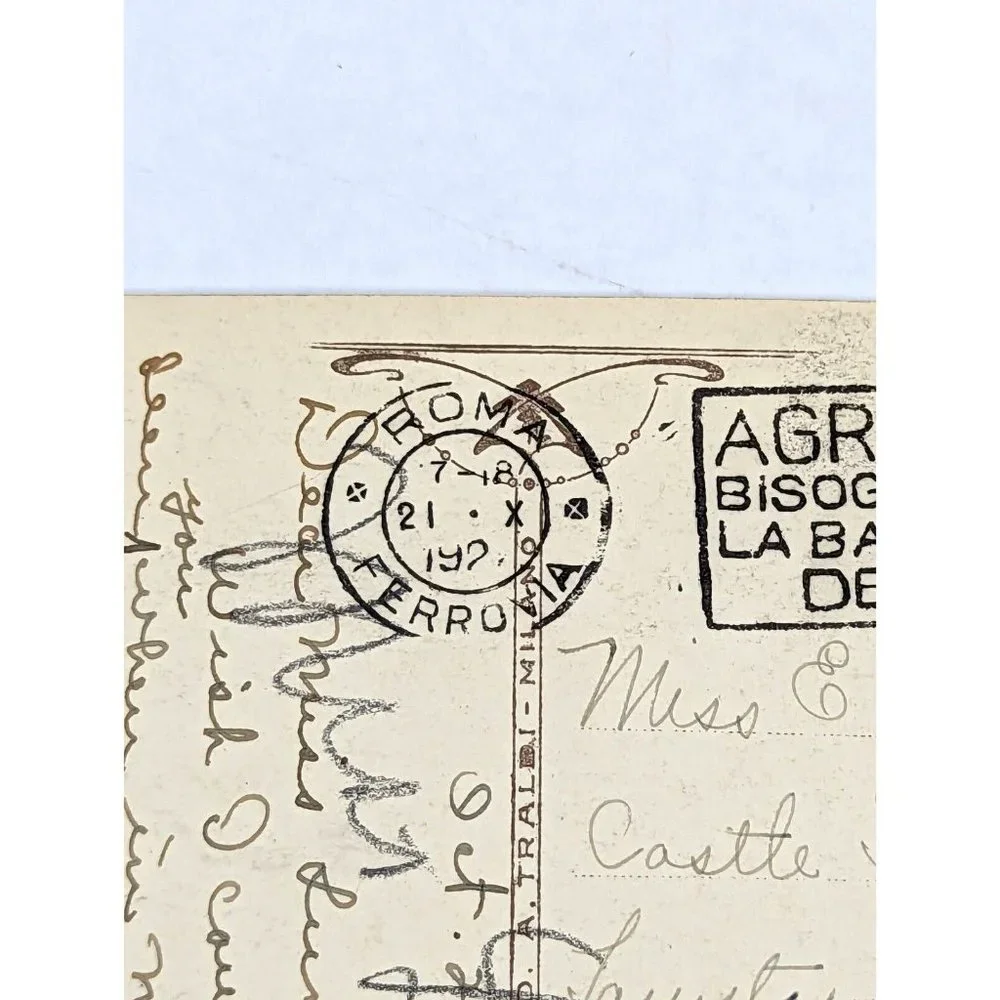Vintage Postcard Rome Italy Pyramid‎ of Caius Cestius Europe Piramide Cestia